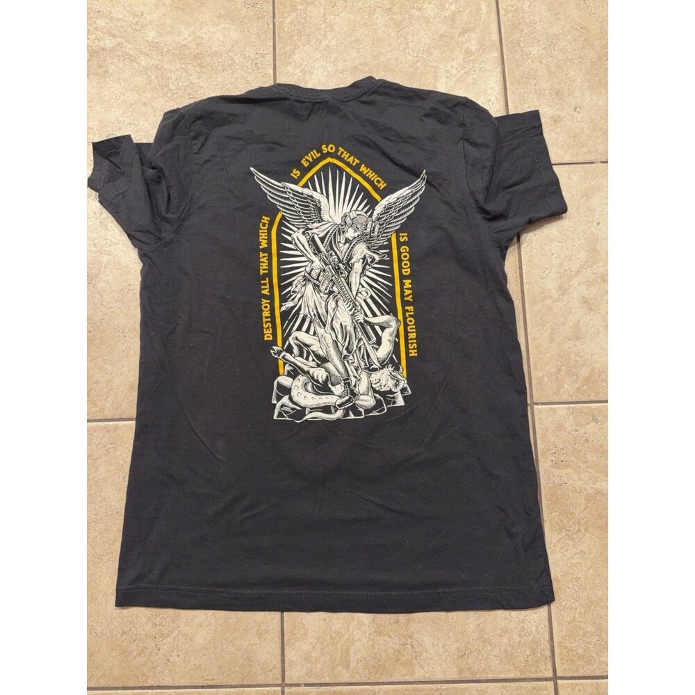 Savage Tacticians Shirt Mens Large Black Savtac Angel Military T-Shirt Tactical - Picture 3 of 6